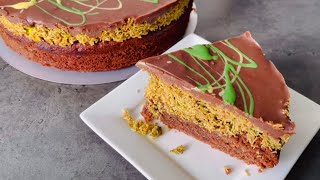 How to make a Dubai Chocolate Cake  Dubai Chocolade Cake  كيك الشوكولاتة دبي [upl. by Enyluqcaj]