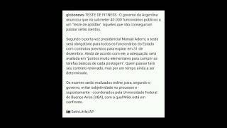 GOVERNO DA ARGENTINA FARÁ TESTE DE IDONEIDADE EM 40 MIL SERVIDORES [upl. by Lua]