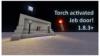 Minecraft  Jeb door 2x2  Torch key activation  Tutorial  19 [upl. by Namien]