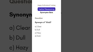 Synonyms Quiz  Day 4  Verbal Reasoning interview reasoning [upl. by Alhak]