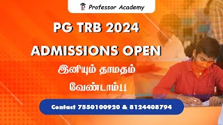 PG TRB 2024 Course Details  Professor Academy  Online Coaching [upl. by Simpkins]