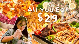 အချိန်အကန့်အသတ်မရှိစားလို့ရမယ့် Wyndham Grand Hotel ရဲ့ Seafood Buffet Dinner [upl. by Nagaem]