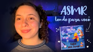 ASMR Lendo Histórias do Ursinho Pooh para Você Dormir 🐻🍯💤  Moonlight Evy [upl. by Sofer]