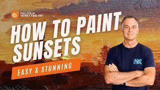 How to Paint a SUNSET in Rich Oil Colors 🎨 [upl. by Ordisi]