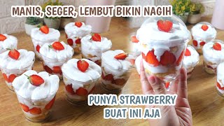 sini aku kasih tau ide jualan cake kekinian resep strawberry shortcake lezat [upl. by Inoj]