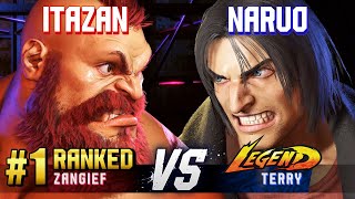 SF6 ▰ ITAZAN 1 Ranked Zangief vs NARUO Terry ▰ High Level Gameplay [upl. by Traci7]