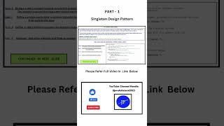 Part01SingletonDesignPattern designpatternsinjava softwaredesignpatterns [upl. by Rennob]