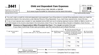 IRS Form 2441 walkthrough  ARCHIVED COPY  READ COMMENTS ONLY [upl. by Waldemar]