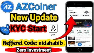 Az Coiner New Update 🤑  Az Coiner KYC 💸  Az Coiner Wallet Create 💰  Az Coiner mining app [upl. by Renelle]