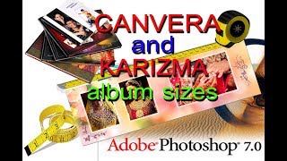 Karizma canvera album sizes in photoshop  telugu [upl. by Norwood]