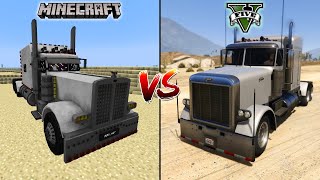 MINECRAFT BIG TRUCK VS GTA 5 BIG TRUCK  WHICH IS BEST [upl. by Airak]