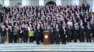 Raw Video Congress Sings National Anthem [upl. by Akinihs424]