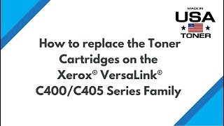 How to replace the Toner Cartridges on the Xerox® VersaLink® C400C405 Series Family [upl. by Rosen]