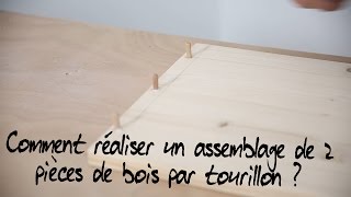 Comment réaliser un assemblage invisible de 2 pièces de bois par tourillon [upl. by Greeson]