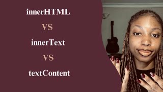 InnerHTML vs InnerText vs TextContent  JavaScript DOM [upl. by Hsirrap]