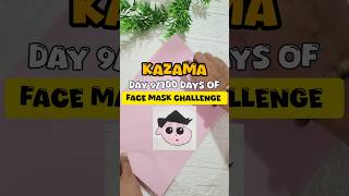 Day 9❤️ Kazama face mask  how to make kazama  cartoon mask facemask 100dayschallenge kazama [upl. by Anastasio400]