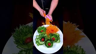 Plating tips Fruit and vegetable shaping Flower curling machine [upl. by Ailuj]