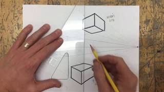 Two point Perspective Box Drawing [upl. by Nnaarat]