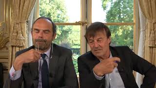 Edouard Philippe et Nicolas Hulot parlent deffondrement 02 07 2018 [upl. by Whitson]