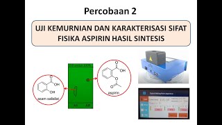 Praktikum Sintesa Obat Objek 2  Uji Kemurnian dan Karakterisasi Sifat Fisika Aspirin Hasil Sintesis [upl. by Vange]