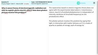 Electromagnetic Spectrum  CBSE Physics Question 11 2019 Complete Answer and Solution [upl. by Doreg224]