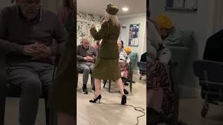 Wartime ww2 remembrance poppy vocalist performance singalong elderly elderlycare carer [upl. by Almire]