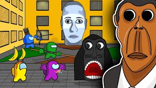 AMONG US vs OBUNGA NEXTBOT in BACKROOMS  Selene Delgado  Angry Munci  Toonz Animation [upl. by Eyla]