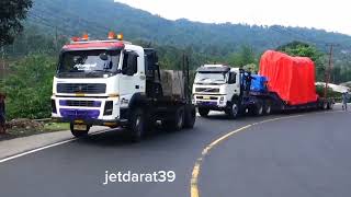 di kawal❗️truk volvo muatan berat trafo viral di tanjakan gentong tasikmalaya menuju karawang [upl. by Madi464]