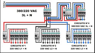 TABLERO TRIFASICO 380220 VAC 3L  N [upl. by Atekram]