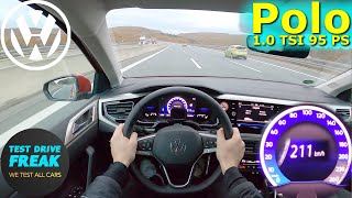 2023 Volkswagen Polo 10 TSI 95 PS TOP SPEED GERMAN AUTOBAHN DRIVE POV [upl. by Nayra65]