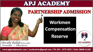 Partnership Admission Workmen Compensation Reserve [upl. by Loredana]