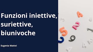 Come stabilire se una funzioni è iniettiva suriettiva biunivoca [upl. by Ferdinana]