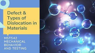 Defect and Types of Dislocation in Materials MST542 [upl. by Africah]