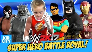 WWE 2K17 Super Heroes Battle Royal with Little Flash  KCity [upl. by Skutchan]