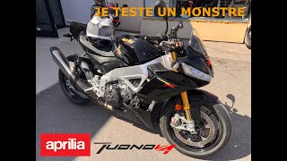 Essai de lAprilia Tuono V4 Factory  Un monstre de 175 chevaux 4K [upl. by Yemaj]