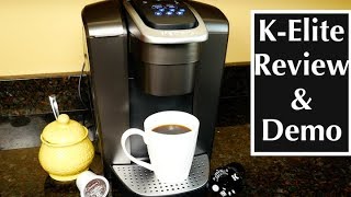 Keurig KElite Single Serve KCup Pod Coffee Maker Review and Demo [upl. by Atteyram703]