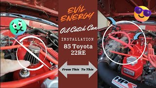 I Fixed My Toyota 22REs Messy Engine with Evil Energy Oil Catch [upl. by Gustave960]