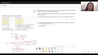 A2 Calculate Avogadro constant using FLe Past year questions 9701 Cambridge A Level Chemistry [upl. by Ynohtnacram402]