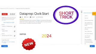 Dataprep Qwik Start  2024  GSP105 qwiklabsarcade2024 [upl. by Major]