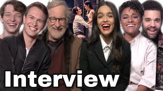 WEST SIDE STORY Cast Interviews Spielberg Rachel Zegler Ansel Elgort Mike Faist Ariana DeBose [upl. by Aleet352]