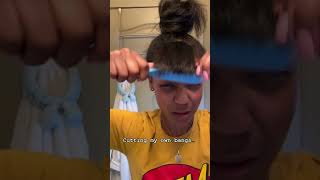 cut bangs on your natural hair naturalhair worldnewhair fyp shorts [upl. by Notwal]