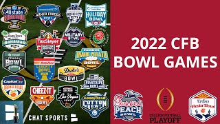 College Football Bowl Games 202223 Schedule Tracker Matchups Dates amp Times For All 41 Bowls [upl. by Eneja]