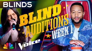 The Best Performances from the First Week of Blind Auditions  The Voice  NBC [upl. by Armmat348]