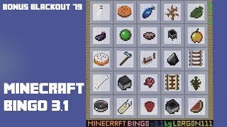 Minecraft Bingo 31  Bonus Blind Blackout 79 [upl. by Rainger]