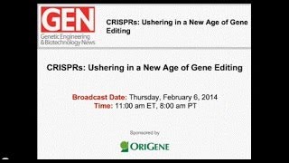 CRISPR Webinar by Drs Barrangon Zhang and Church [upl. by Heer]