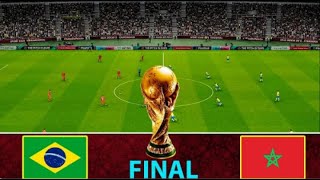 BRAZIL vs MOROCCO  FIFA World Cup 2026™ Final  Full Match Ziyech vs Vinicius Jr  Realistic PES [upl. by Ahsinirt351]