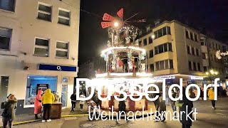 Weihnachtsmarkt Düsseldorf 2023 Germany In 4K 60Fps [upl. by Eeluj]