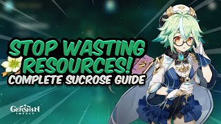 ADVANCED SUCROSE GUIDE Best Support Build  All Artifacts Weapons amp Teams  Genshin Impact [upl. by Goles560]