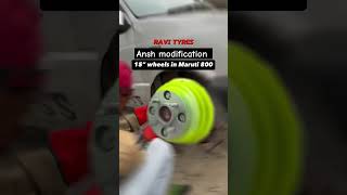 Alto 800 alloy wheel modification anshmodification [upl. by Natsirhc649]