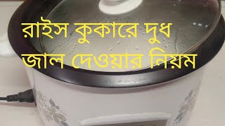 রাইস কুকারে দুধ জাল দেওয়ার নিয়ম  Rice Cooker Recipe kitchenhouse [upl. by Eidroj]